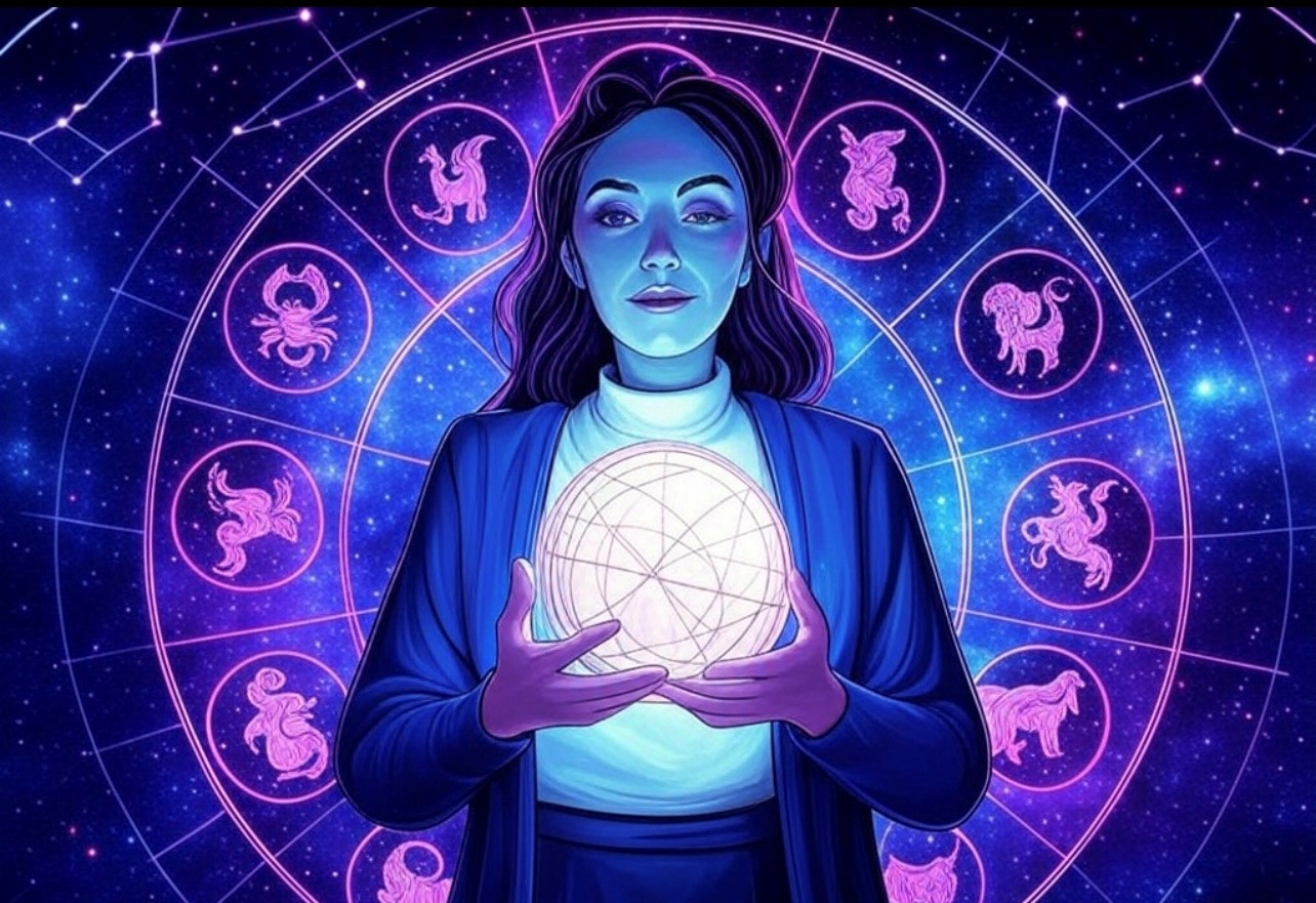 Les 12 signes du zodiaque représentés en cercle astrologique